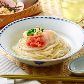 明太バター釜玉風うどん